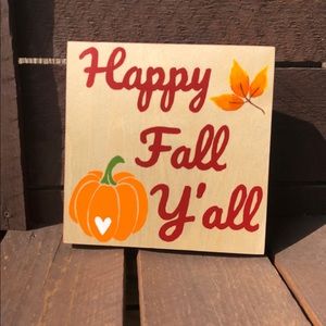 8x8 Happy Fall Y’all wood sign